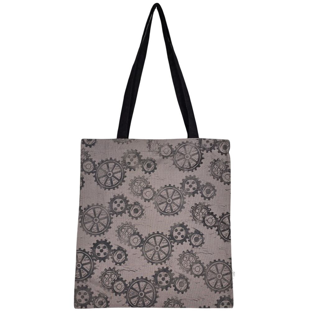 BABAMARA RARE HANDMADE 15" x 18" TOTE BAG – HAND‑PRINTED DESIGNER TEXTILE – NWOT